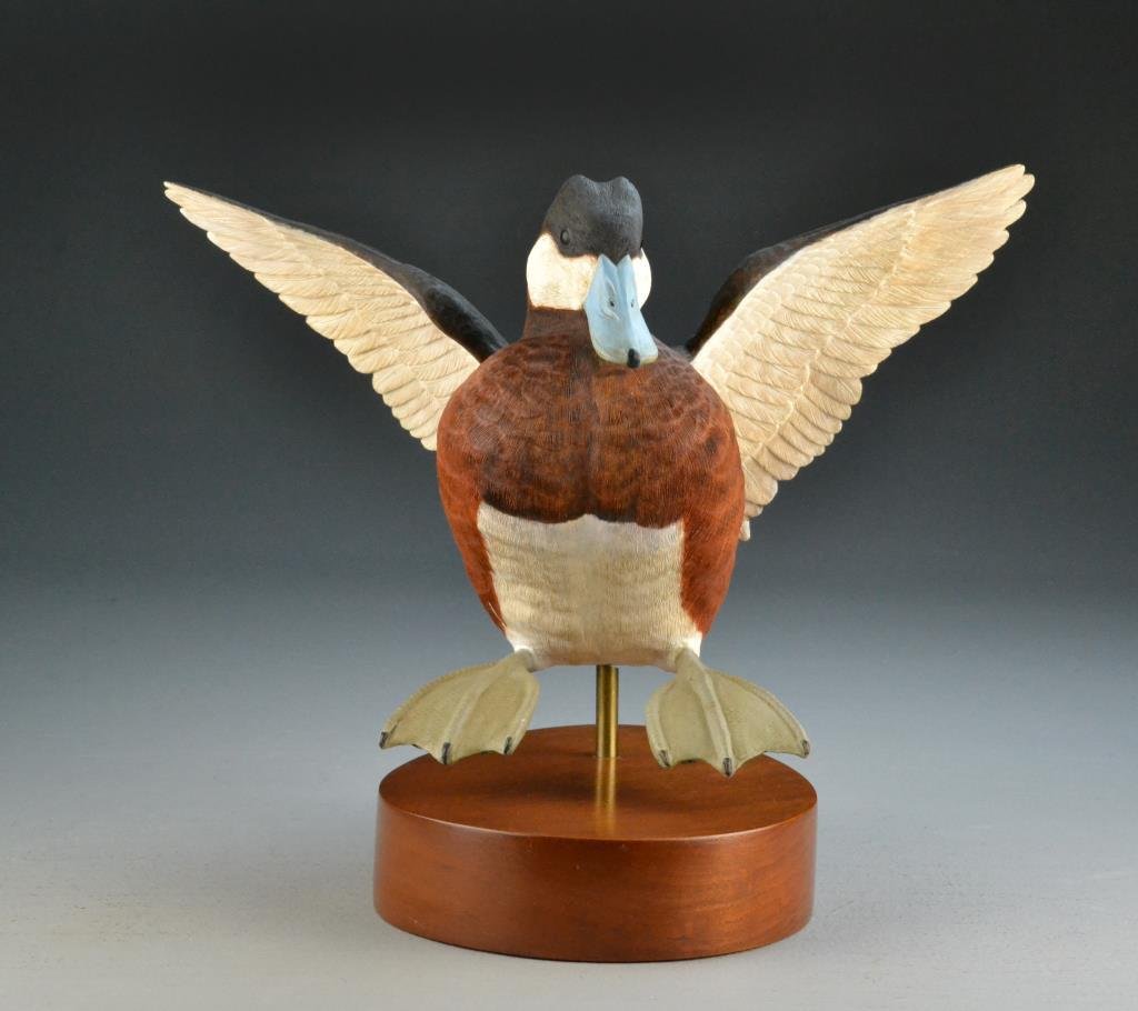 Eric Kaiser Finely Carved Ruddy Duck - 2