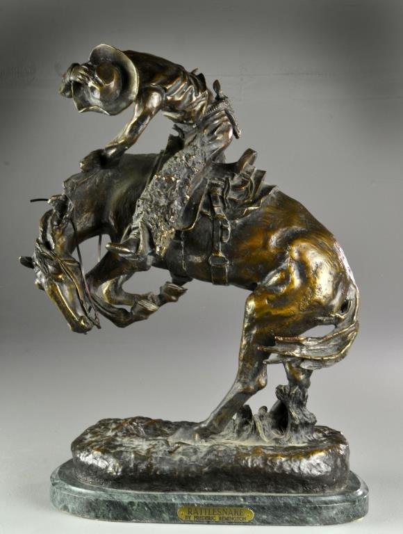 Frederic Remington "Rattlesnake" Bronze Sculpture