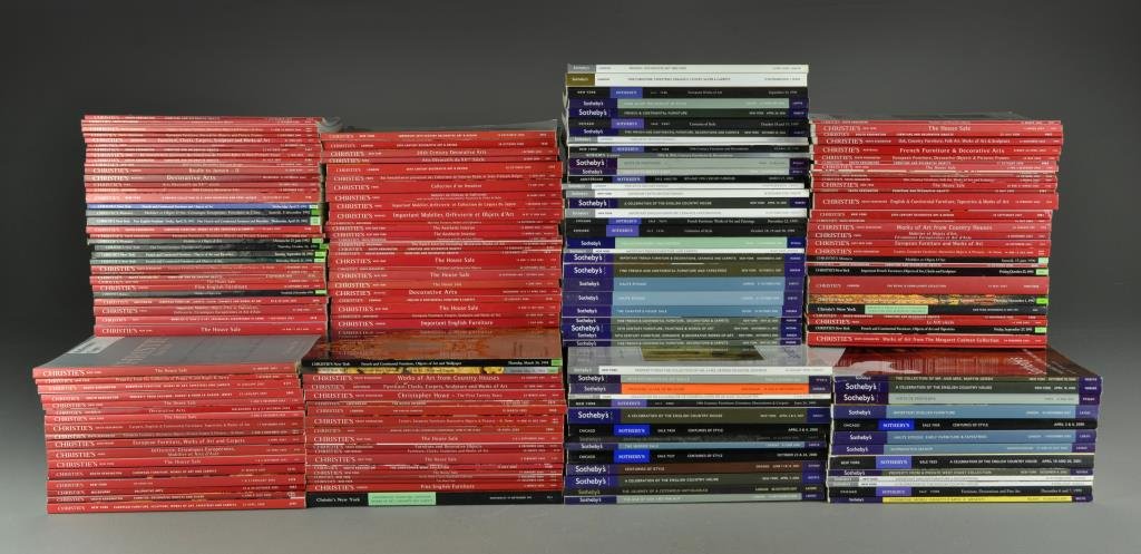 (344) Sotheby's & Christie's Catalogs European: A collection of 344 Sotheby's and Christie's auction catalogs pertaining to European furniture and decorative works of art.