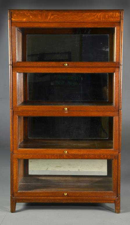 Antique Four Stack Oak Lawyers Cabinet - Antique Four Stack Oak Lawyers Cabinet