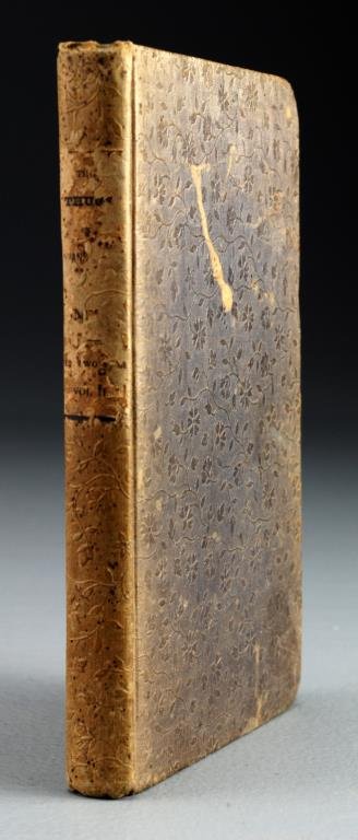 1839 The Thugs Or Phansigars Of India Vol. 2 By Sleeman: The Thugs or Phansigars of India, volume 2, by Captain W.H. Sleeman, Superintendent of Thug Police, Carey & Hart, Philadelphia: 1839, brown cloth with embossed floral design, 7.5" H x 4.75" W, faded p