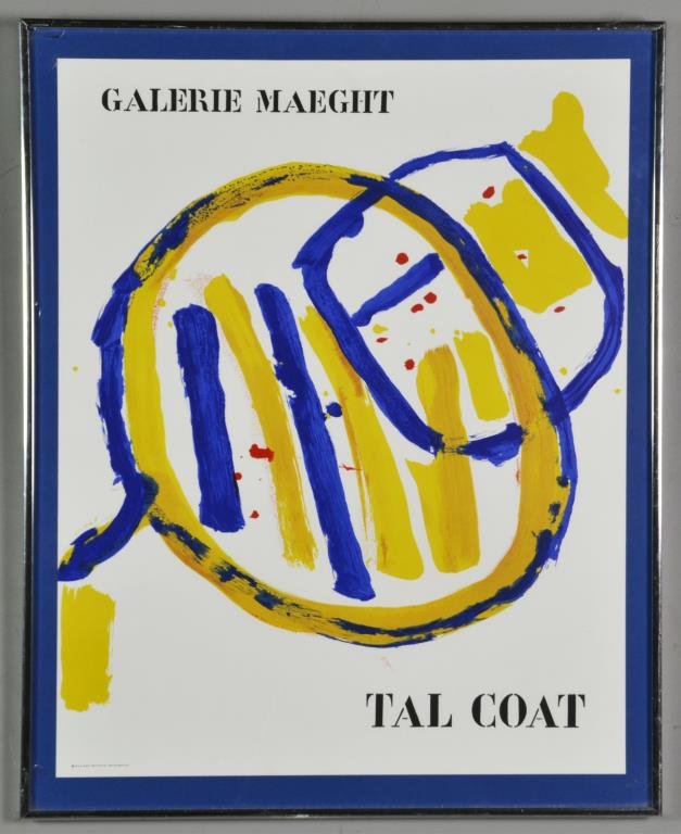Pierre Tal-Coat Galerie Maeght Print: An advert for a Pierre Tal-Coat exhibition at French Galerie Maeght, Pierre Tal-Coat (1905 - 1985) was a French artist considered to be one of the founders of Tachisme- the French style of abstract pa
