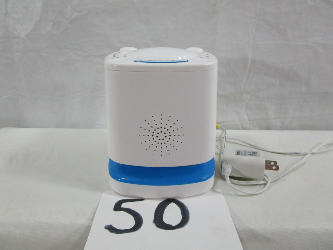 Munchkin Sound Asleep Nursery Projector: This projector is also a sound system to lull baby to sleep. It is model number MK0038. The system is compact measuring about 5.5" tall and 5" square. It is in excellent working condition.