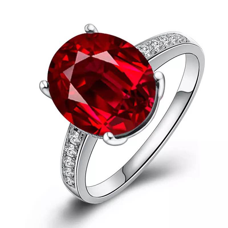 925 Silver 6.01ct Ruby 0.152ct Diamond Ring: 925 Silver 6.01ct Ruby 0.152ct Diamond Ring ****** Metal: 925 Silver / Total Item Weight: 3.5 grams / Main Stone: Ruby / Color: Red / Carat Total Weight: 6.01 / Secondary Stone: Diamond / Carat Total