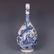 A QIANLONG MARK BLUE WHITE VASE WITH CHARACTER PAINTING