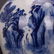A QIANLONG MARK BLUE WHITE VASE WITH LANDSCAPE PAINTING - 3
