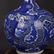 A BLUE WHITE VASE WITH DRAGON PAINTING - 2