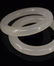 A PAIR OF WHITE JADE BRACELETS - 4