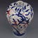 A QIANLONG MARK BLUE WHITE UNDERGLAZE RED VASE WITH - 2
