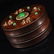 A HUANGHUA WOOD TREASURE BOX INLAID WITH JADE