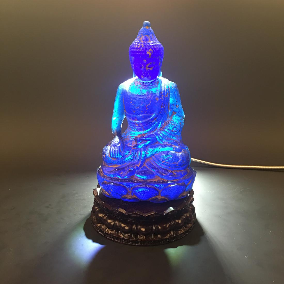 Chinese Blue Amber Buddha (1 of 8)