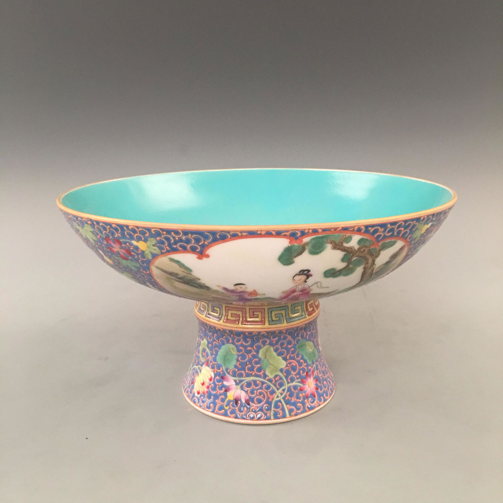 Chinese Famille Rose High-Legged Bowl with Yongzheng (1 of 6)