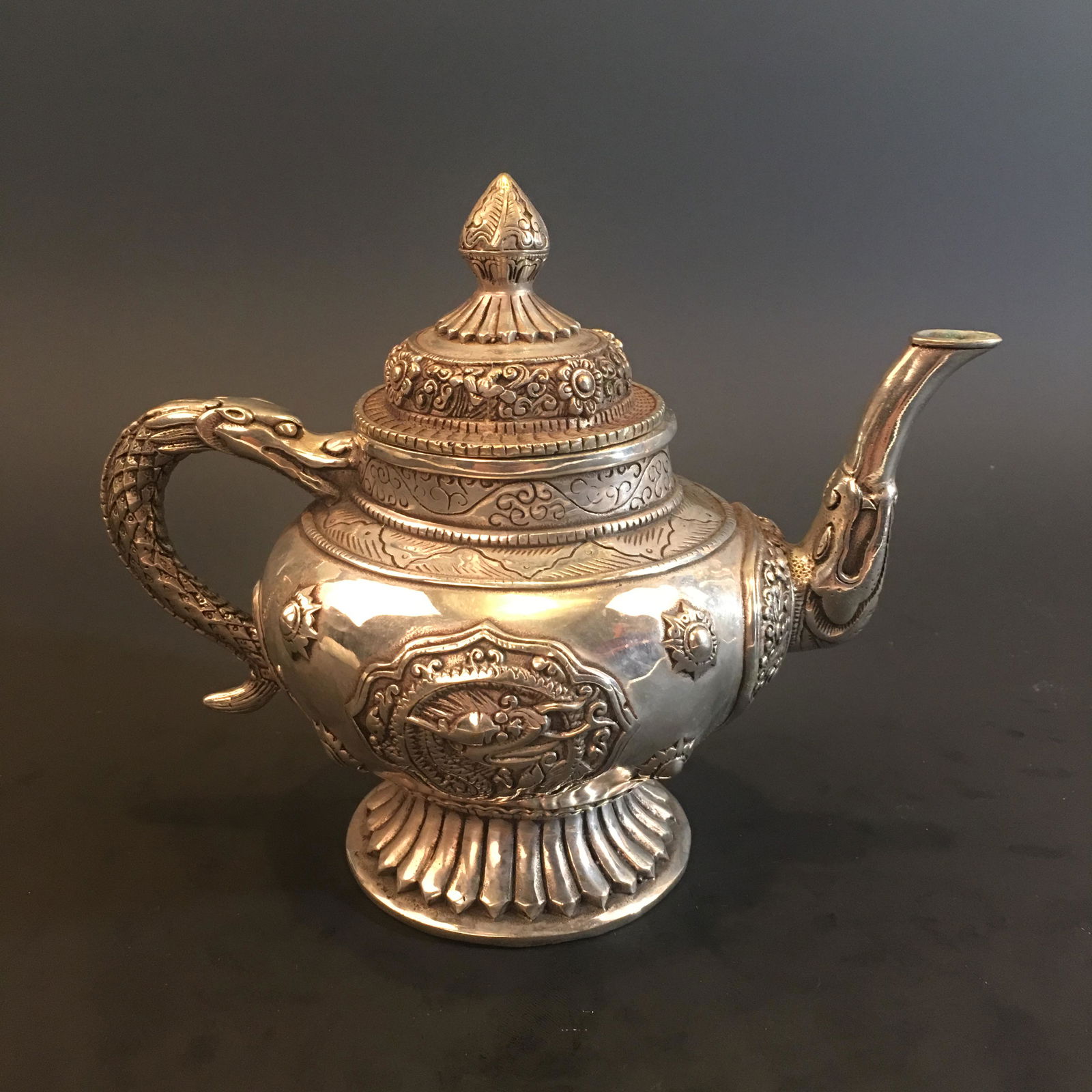 Chinese Silver Tea-pot (1 of 8)