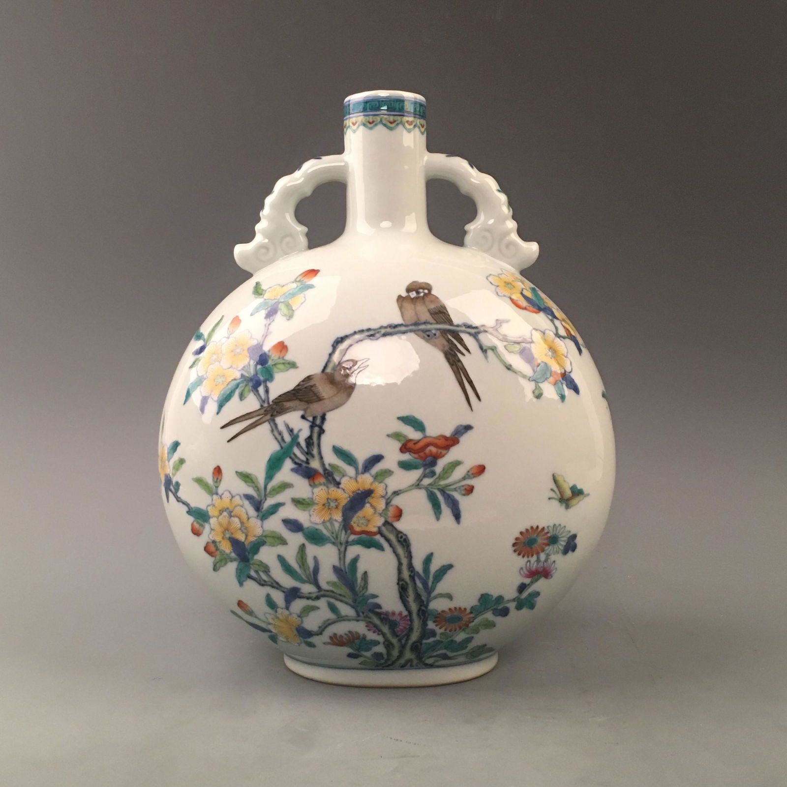 Chinese Doucai Moonflask Vase with Qianlong Mark (1 of 6)