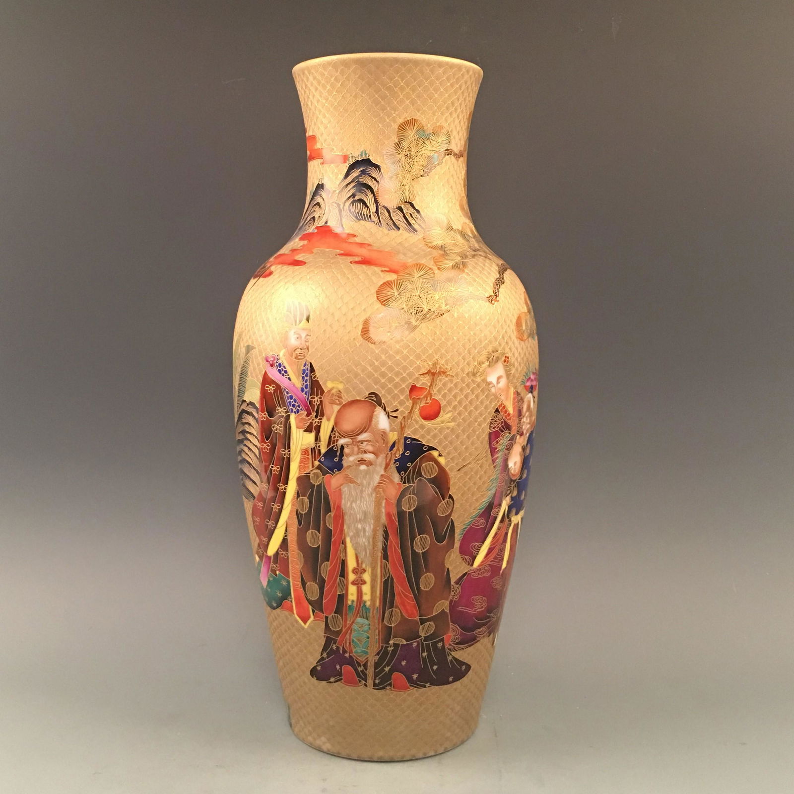 Chinese Cloisonne Porcelain Longevity Vase (1 of 6)