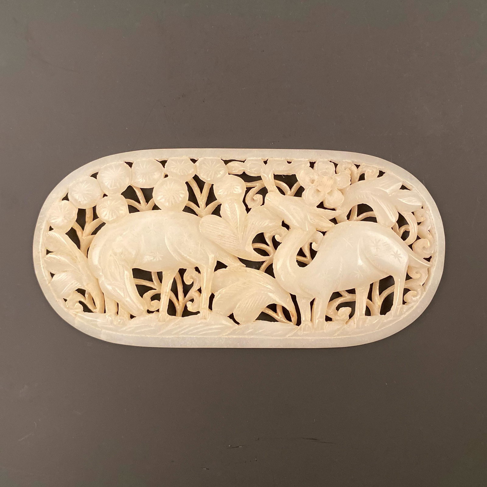 Chinese Openwork Carved Jade: Chinese Openwork Carved Jade 2-3/4" H; 5-3/4'' W; 0.4 lb Shipping: We are able to pack and ship this item to an address in the United States via UPS Ground or USPS Priority Mail for $30.00. Tracking i