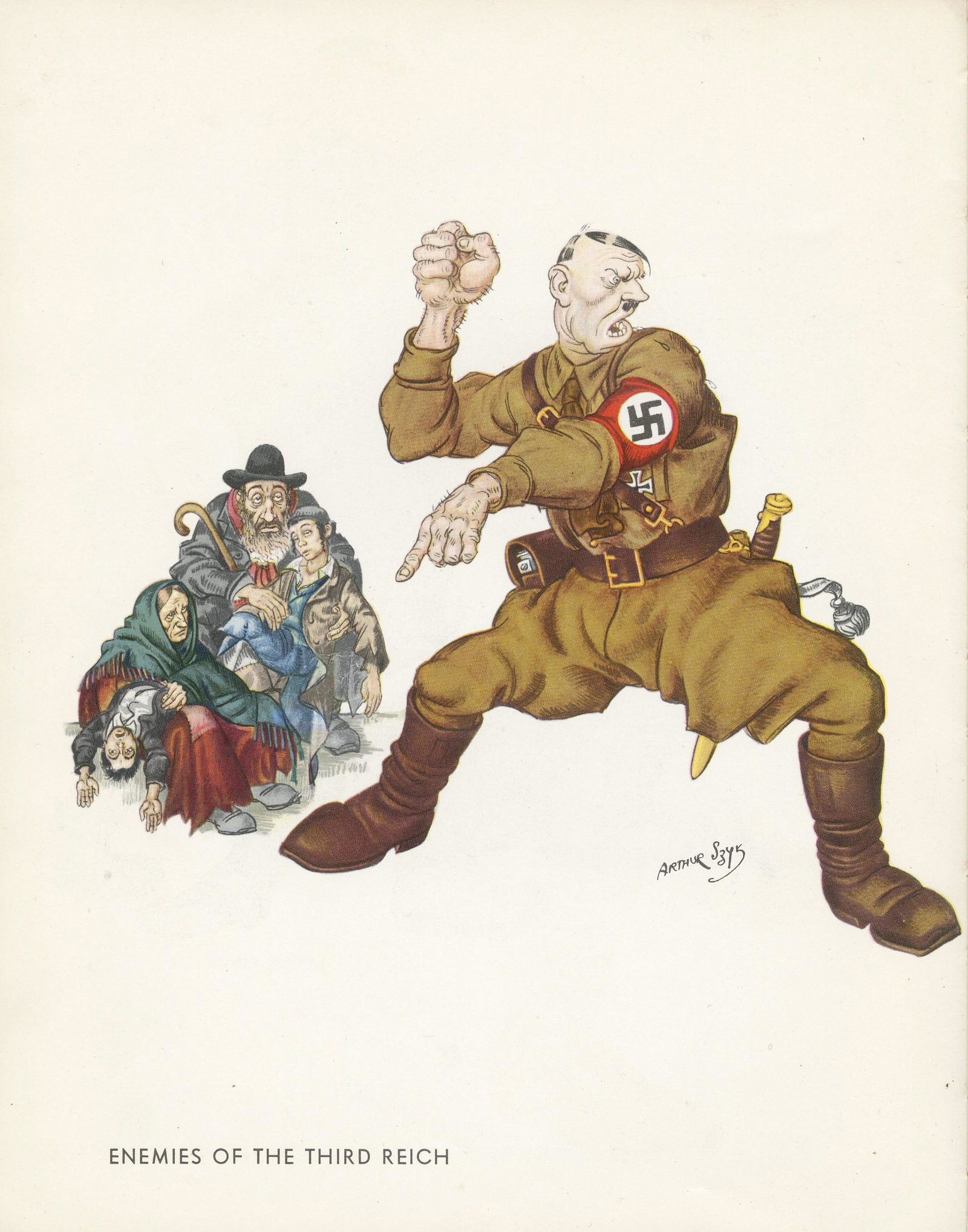 THE NEW ORDER - signed by Arthur Szyk: THE NEW ORDER . By Arthur Szyk. G.P. Putnam's Sons. New York, 1941. English. First Edition. Signed by Arthur Szyk. Color and black and white cartoons mocking Nazi Germany and the Axis countries