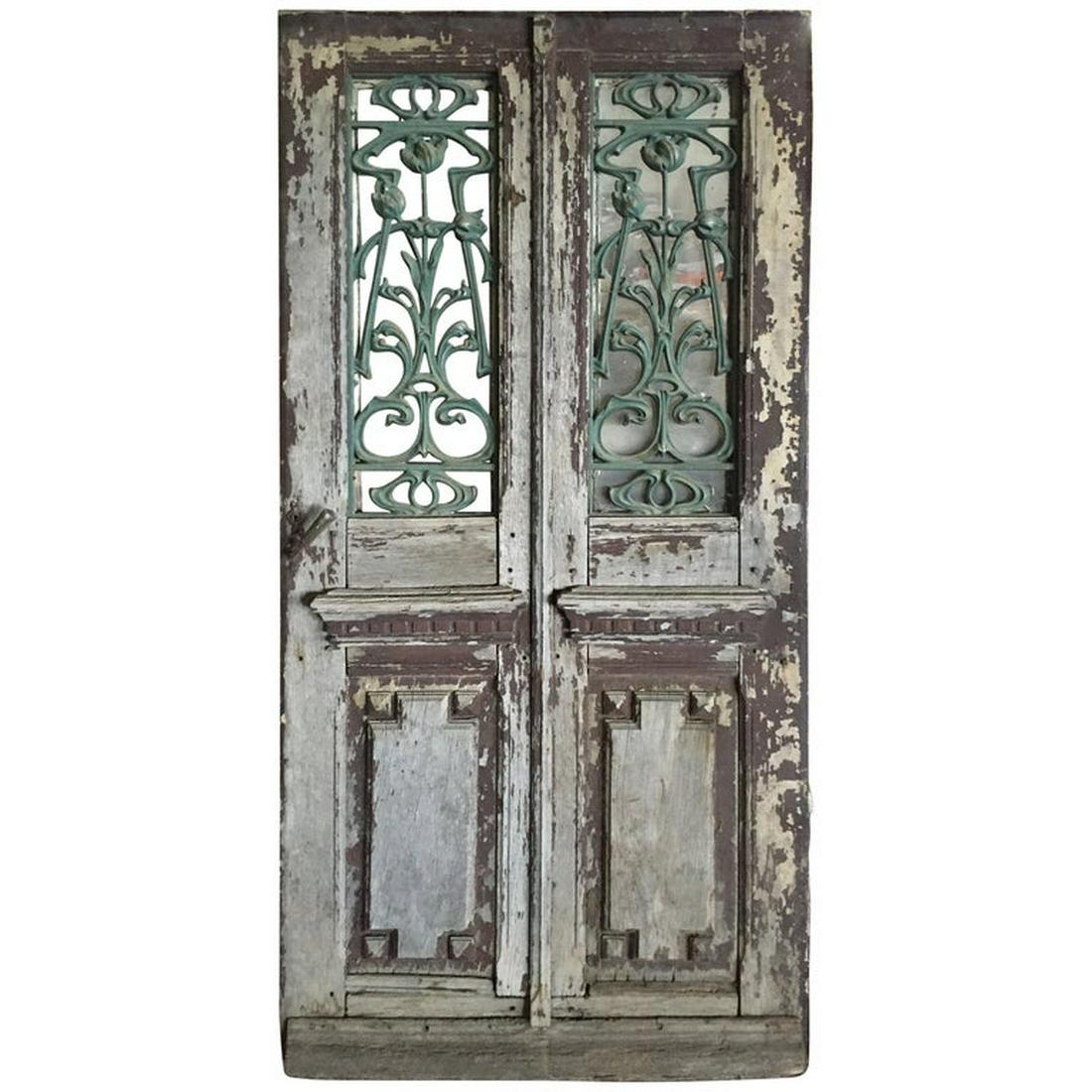 French Antique Wood Door 19th Century France (1 of 10)