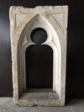 French antique Gothic limestone garden ornament France (1 of 12)