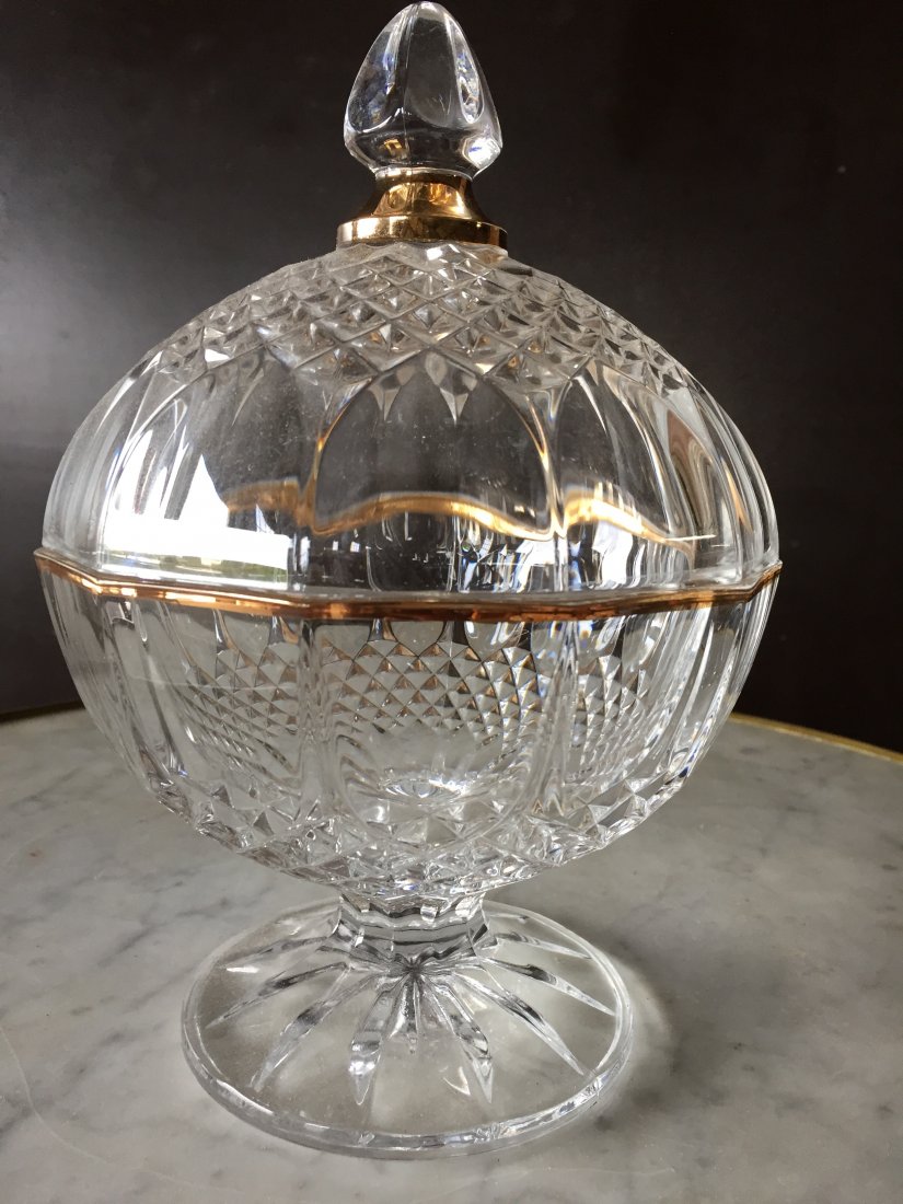 French antique crystal table globe top from France (1 of 9)