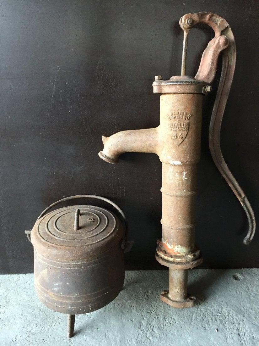 French antique water pump signed Deville from France (1 of 6)