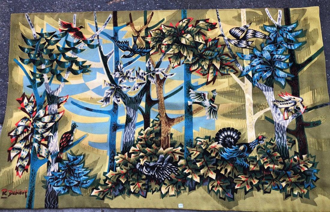 French wall deco La Foret signed Robert Debieve France (1 of 5)