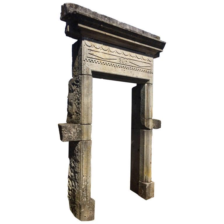 French antique door surround dated 1865 (1 of 10)