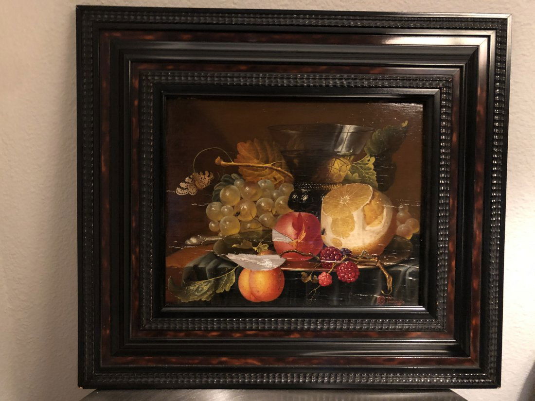 French Antique Painting "Poidevin" Paris, France 19th C (1 of 11)