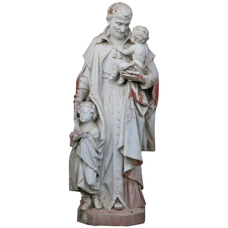 Statue Saint Vincent de Paul Style in Terra-Cotta 20thC (1 of 10)