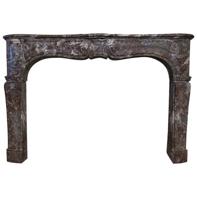 For Auction French Antique Marble Fireplace Louis Xiv Period 18th