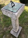 Sundial in granit and iron (English spelling) 20th C