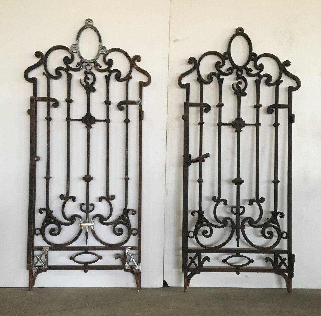 French Louis XV period hand-crafted iron gates 18thC (1 of 6)