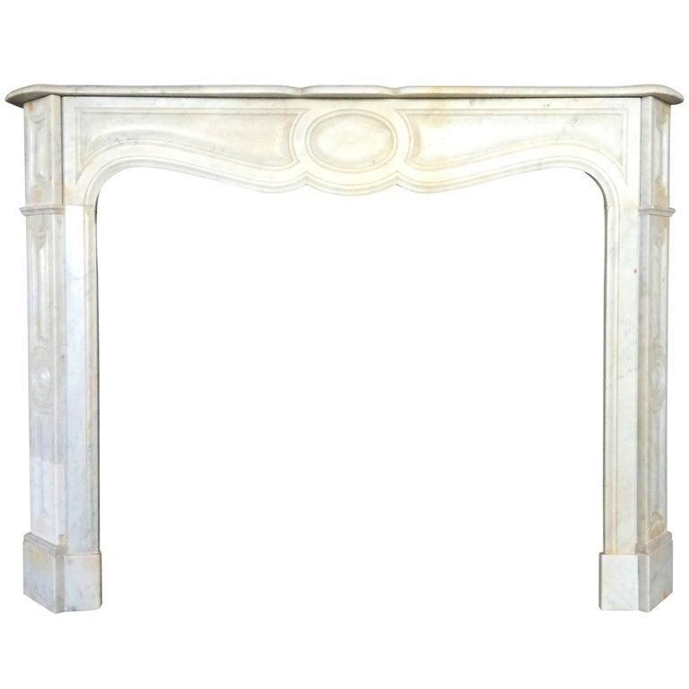 French Antique White Marble Fireplace from Paris 19thC (1 of 10)