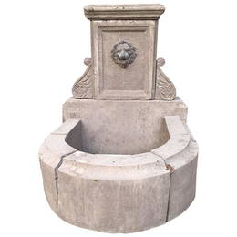 French antique limestone fountain from Provence