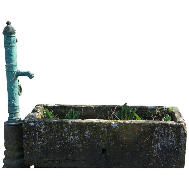 French antique fountain with iron water-pump 19thC (1 of 10)