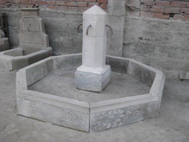 French limestone fountain hand-crafted in limestone (1 of 3)