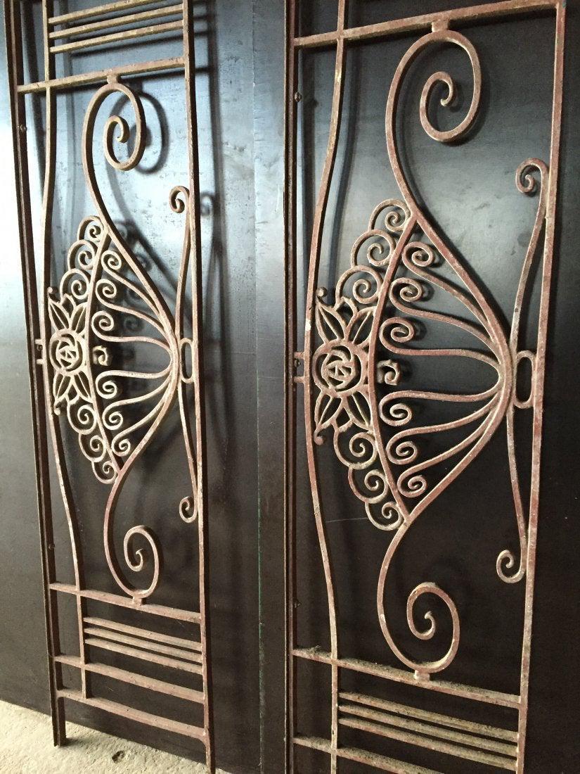 French antique gates (pair) iron 19th Century France (1 of 8)