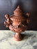 Large French style angels urn terra cotta France - 10