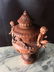Large French style angels urn terra cotta France - 7