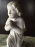 French antique Prier marble statue hand-crafted, France