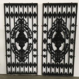 2 French antique iron gates Deco 1800s Paris France