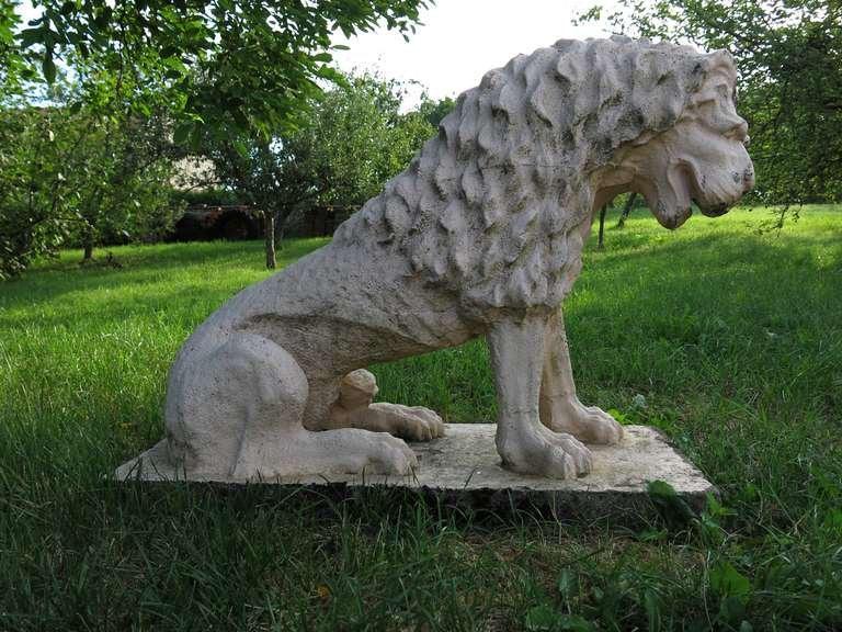 Renaissance Lion statue after A. Canova 20thC France (1 of 9)