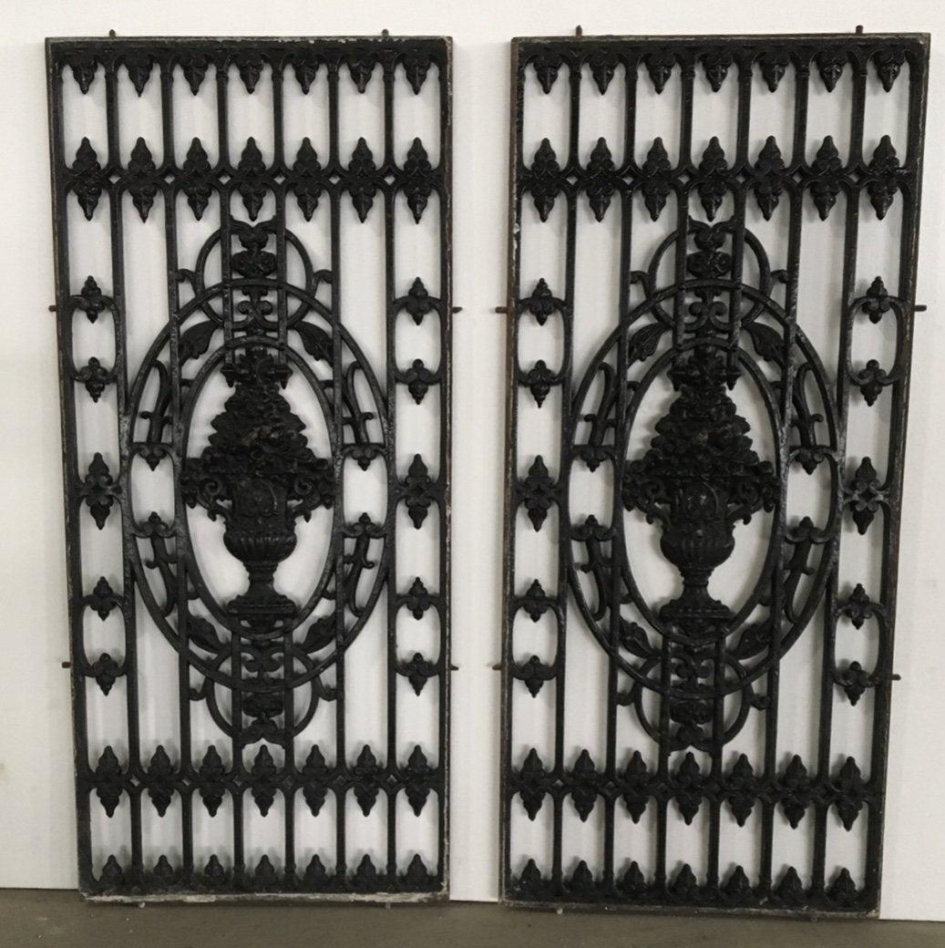 2 French antique iron gates Deco 1800s Paris France (1 of 5)