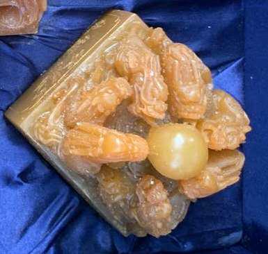 Qing Dys Made Shoushan Stone Carved Dragon Seal (1 of 2)