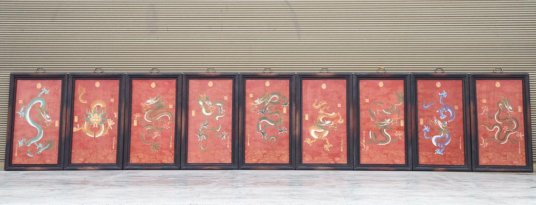 Exquisite lobular red sandalwood old frame inlaid (1 of 9)