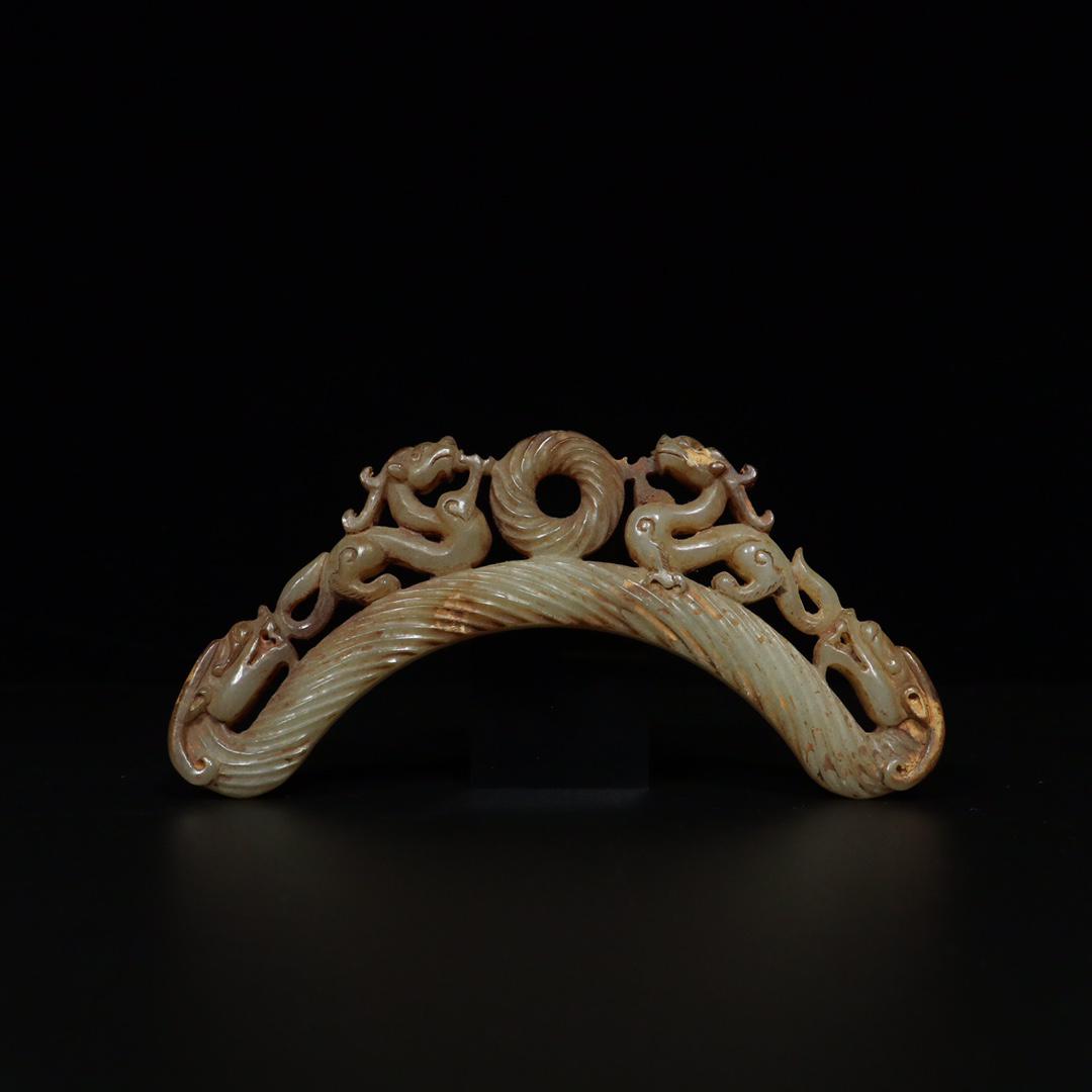 High-quality old Hetian jade [twisted silk pattern (1 of 9)