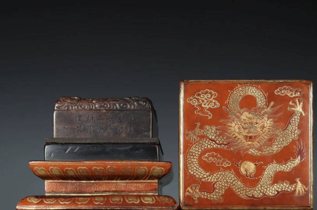 Old Collection: Old Shoushan  Stone nine dragons Seal (1 of 9)