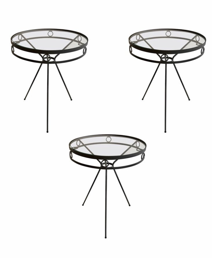 Mid Century Iron and Glass Garden Cafe Tables (1 of 3)