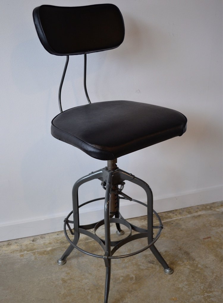 Vintage Industrial Draftsman Stool, Adjustable (1 of 3)