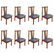 Set of Eight Mid Century Modern Teak Dining Chairs